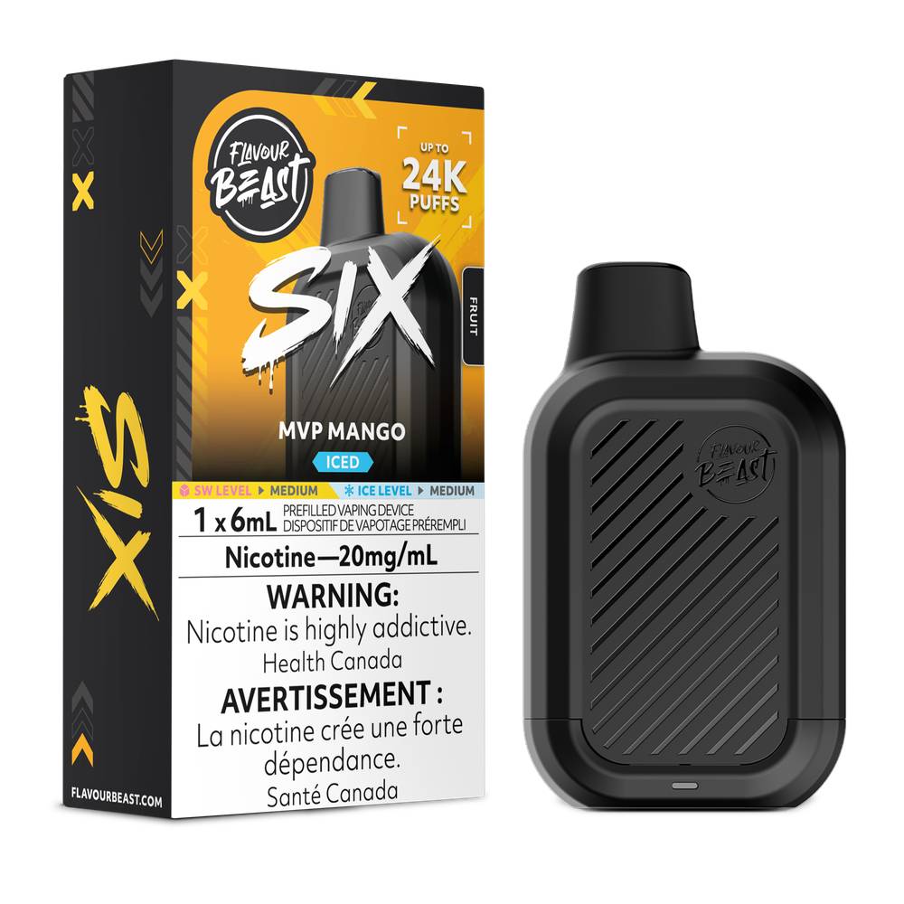 Flavour Beast SIX 24K Disposable Vape – MVP Mango Iced
